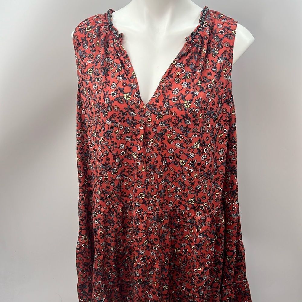 Max Studio floral tiered sleeveless dress size 1X